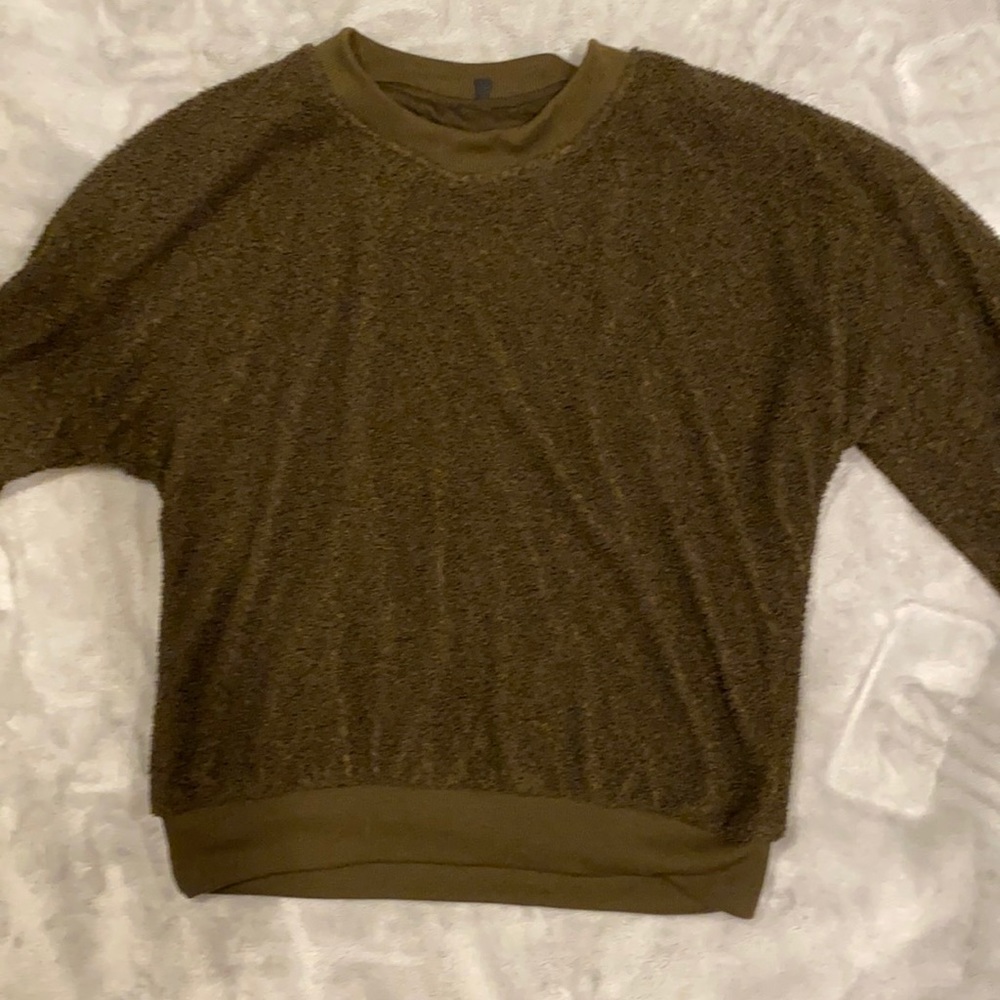 dark green sweater